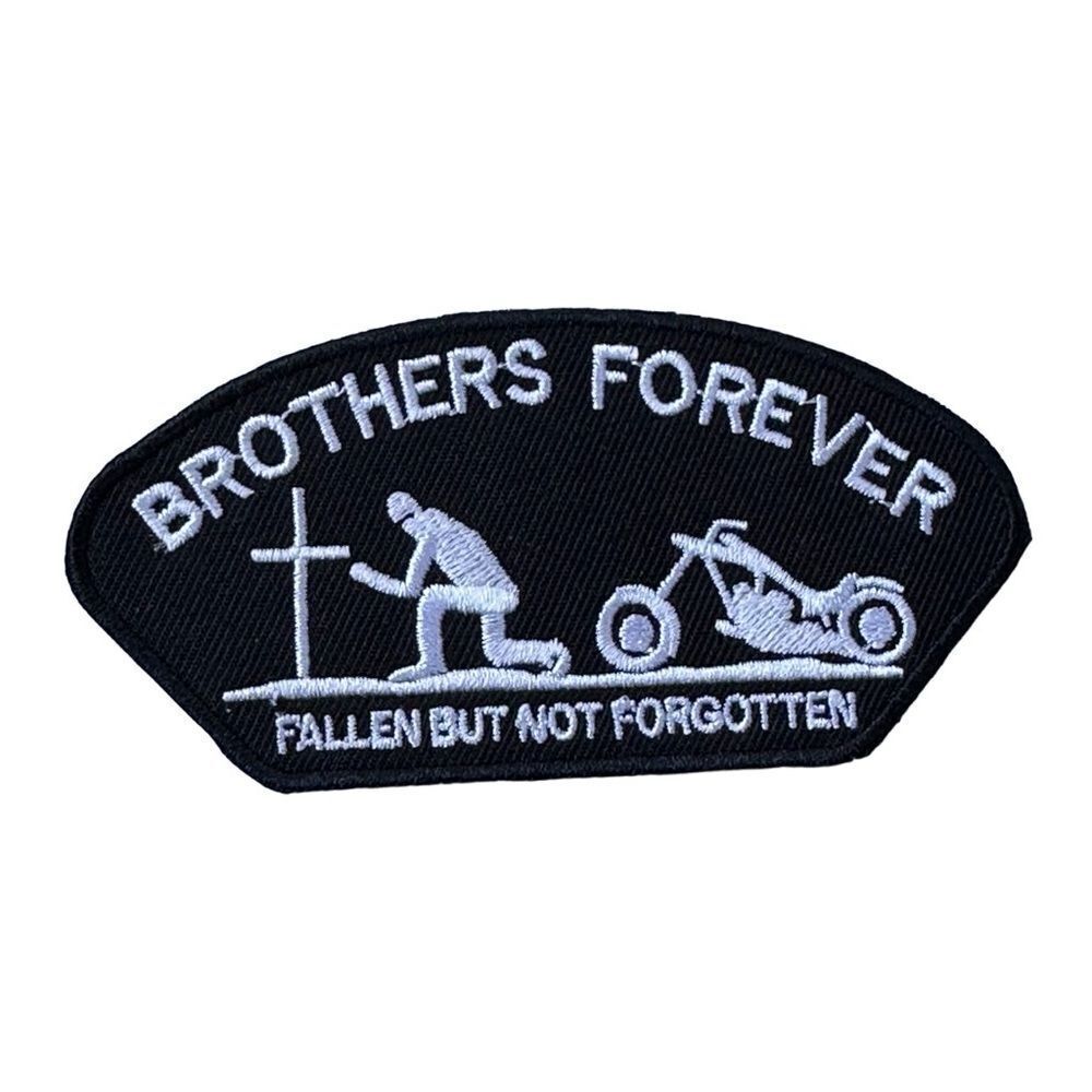Brothers Forever Biker Motorcycle Iron On Embroidered Patch - Picture 1 of 4